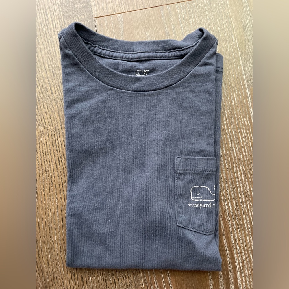 Vintage Whale Short-Sleeve Pocket
Tee, Navy.   NWOT